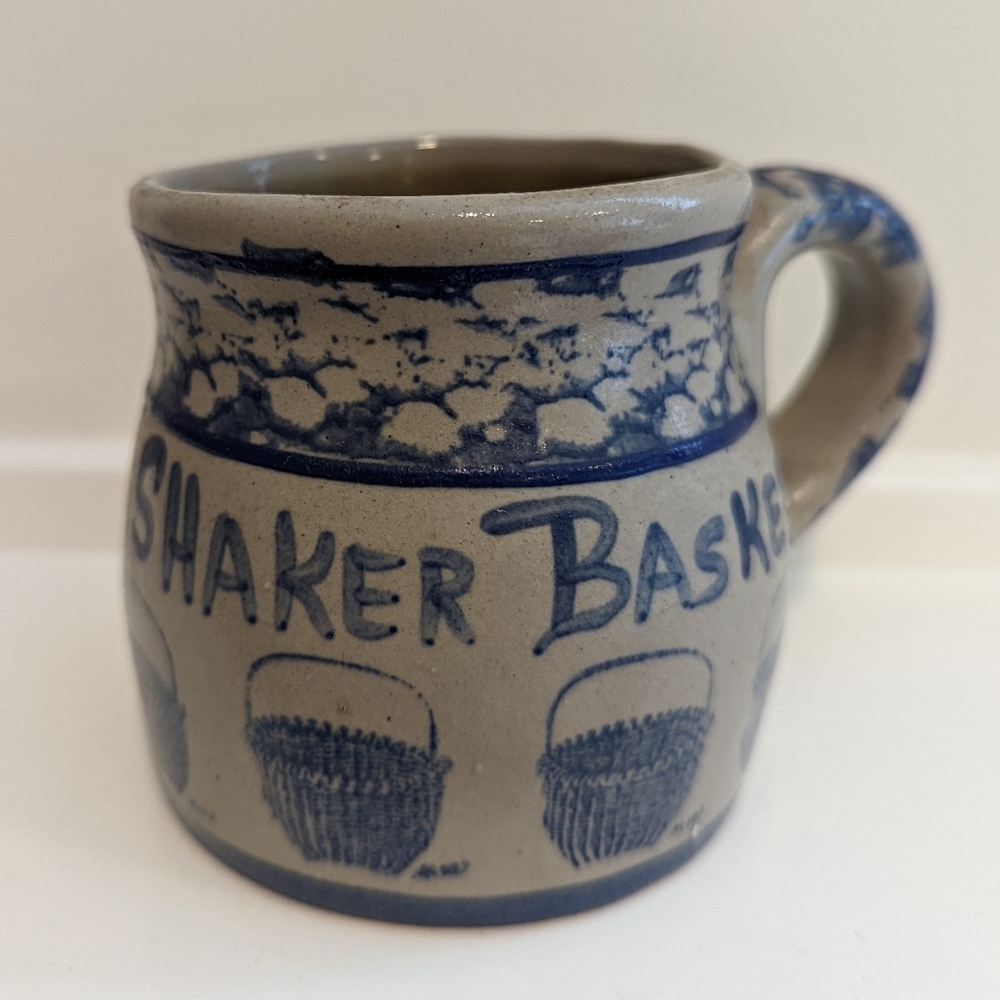 Shaker Basket hand thrown mug vintage